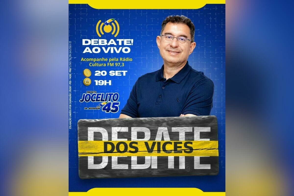 Imagem de compartilhamento para o artigo Dr. Jefferson participa de debate dos vices ao vivo nesta sexta-feira da MS Todo dia